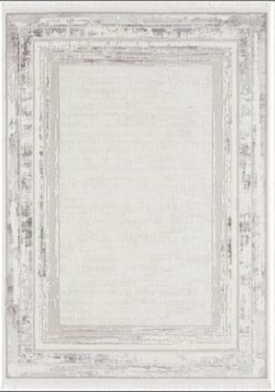 Çam Halı Crown Fl003a Krem Gri Modern Desen Salon Halısı