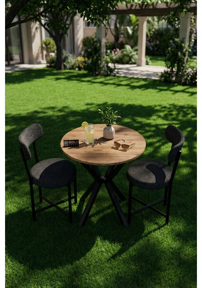 Mutfak Masası 70 Çap Yuvarlak 2 Sandalyeli Atlantik Masa Takımı Modern Set Bahçe Balkon Cafe Teddy Antrasit Mutfak Masası 70 Çap Yuvarlak 2 Sandalyeli Atlantik Masa Takımı Modern Set Bahçe Balkon Cafe Teddy Antrasit