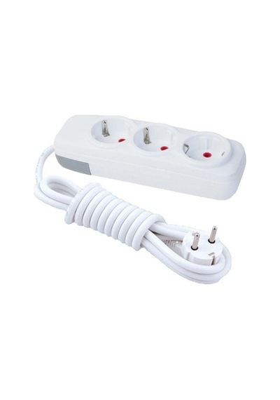 3'lü Priz Topraklı Grup 3 Metre Elektrik Ara Kablosu 1