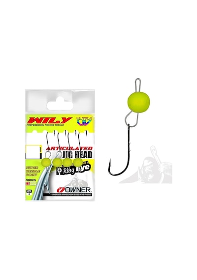 Wily Jig Head Mafsallı Owner İğneli Limon 2 Gr