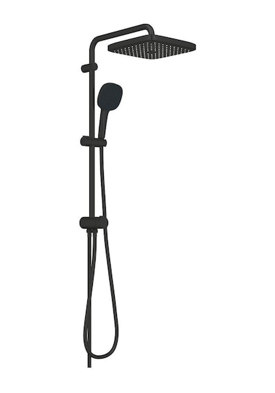 Grohe Tempesta System 250 Cube Duvar Bağlantılı, Divertörlü Duş Sistemi Mat Siyah - 269772431 Siyah