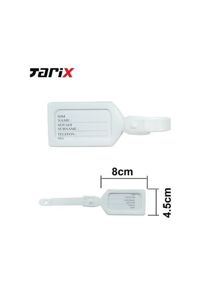 Tarix 2 Adet Pembe Valiz Kemeri + 1 Adet Beyaz Valiz Etiketi Pembe