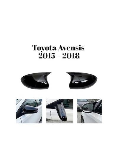 Toyota Avensis 2015 2016 2017 2018 Uyumlu Yarasa Batman Ayna Kapağı Takımı Parlak Siyah