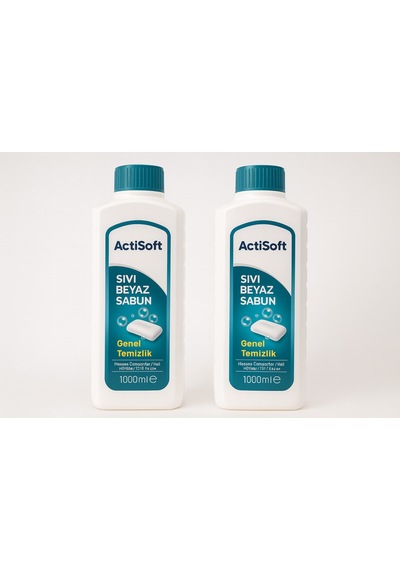 Actisoft Sıvı Beyaz Sabun Yüzey Temizleyici 1000 Ml X 2 Adet 2'li Set