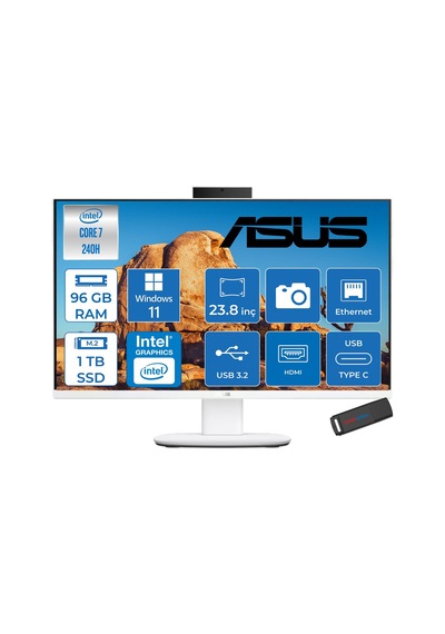 Asus V440VAK-C716512W0DP33 Core 7 240H 96 GB 1 TB SSD 23.8" W11P AIO Masaüstü Bilgisayar