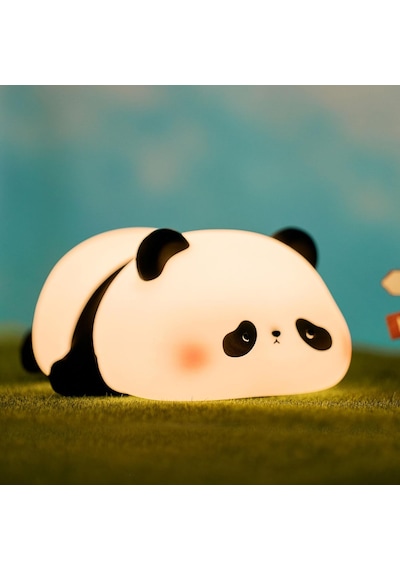 Panda Gece Lambası, Led Yumuşacık Sevimli Lamba, Çocuklar İçin Gece Lambası, Silikon Panda Işığ Diğer