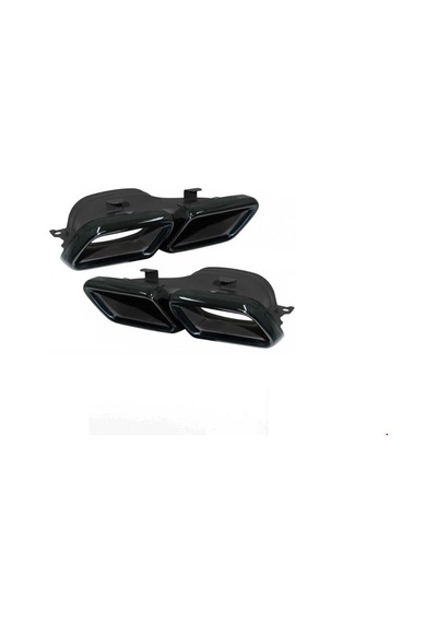 Mercedes - W205 2019 - Arka Egzoz Ucu Set Siyah Yeni C63 Amg 2019-