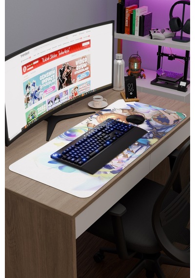 Barbara Genshin Impact Anime Gacha V5 - 90x40 Xxl Gaming Mouse Pad Fare Altlığı