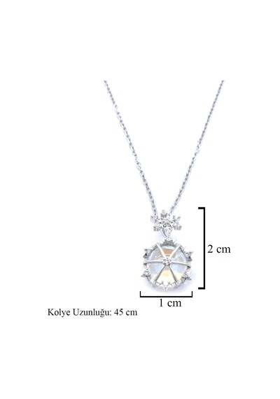 Ferizz 316l Çelik Büyük Zirkon Taşlı Kadın Kolye Kly-582