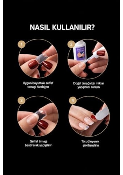 100 Adet Abs Takma Tırnak Ucu Seti, 10 G Fırçalı Tırnak Yapıştırıcısı, Doğal Şeffaf, Dayanıklı, Kolay Uygulama, Profesyonel Manikür Ve Protez Tırnak Kullanımı İçin Uygun Set Şeffaf