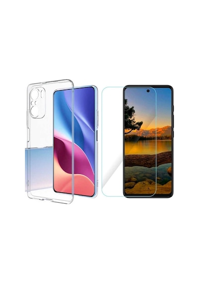 Xiaomi Poco M5s Uyumlu Kılıf Esnek Silikon Telefon Kılıfı Ve Temperli Cam Ekran Koruyucu Resimde Görünen