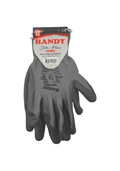 Handy İş Eldiveni Gri Nitril Kaplı No:10 Hn-16 0896