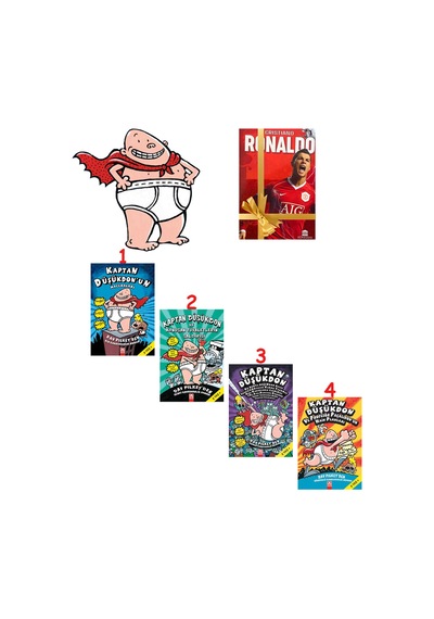 Kaptan Düşükdon Serisi - 1,2,3,4 Kitap - İlk 4 Kitap Set - Defter Hediye
