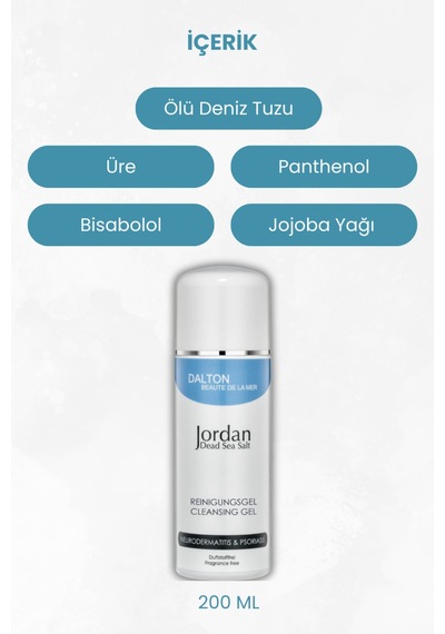 Jordan Ölü Deniz Tuzlu Strese Bağlı Hassaslaşan Ve Yoğun Kuru Ciltler İçin Sakinleştirici Arındırıcı Temizleme Jeli - 56448732