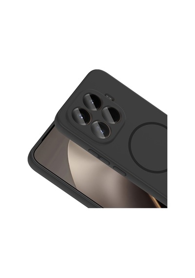 Vendas Xiaomi 15t Pro Kılıf M-safe Şarj Özellikli Zore Meta Kapak + Hayalet Ekran Koruyucu Siyah