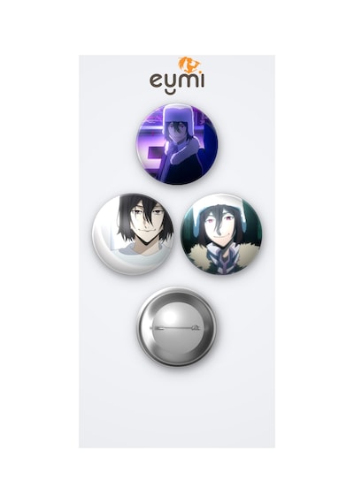 Bungou Stray Dogs Animesi Dostoyevski Anime 3'lü Metal Rozet Seti 58mm İğneli Buton Çanta Yaka Rozeti Çok Renkli