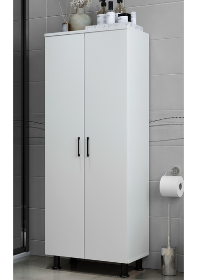 Teo Banyo Çok Amaçlı Dolap 5 Bölmeli Beyaz