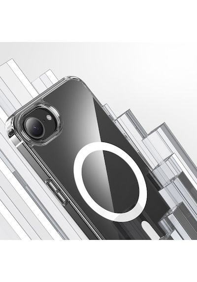 Apple Uyumlu iPhone 16e Kılıf Magsafe Şarj Özellikli Şeffaf Pc Kapak