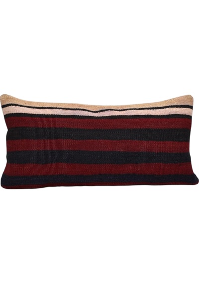 Zehra Abla Halı Yeni El Dokuma Dekoratif Lumbar Kilim Kırlent Yastık Kılıfı 6174