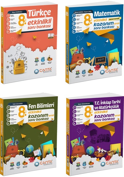 Çanta Yayınları 8. Sınıf Etkinlikli Kazanım Soru Bankası Seti