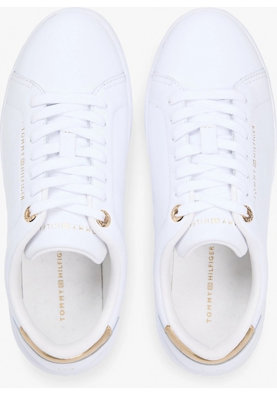 Tommy Hilfiger Klasik Şık Kort Stili Kadın Beyaz Sneaker Fw0fw09019ybs Beyaz