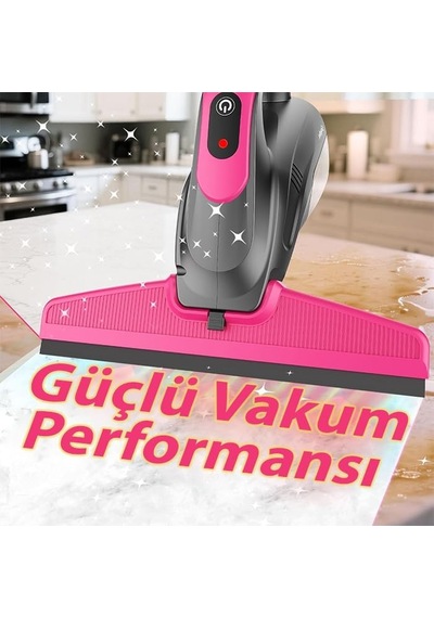 Ezere Clearview Şarjlı Cam Temizleyici Silme Makinesi Mikrofiber Başlıklı, Siyah Diğer