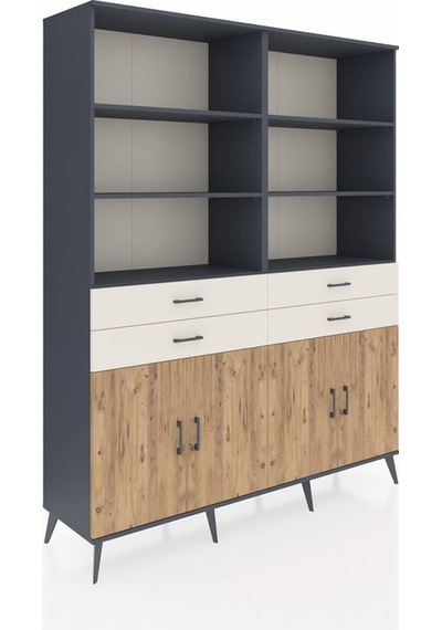 Hyperion Gardrop 8 Raflı 4 Çekmeceli 4 Kapaklı 176x44x221 Antrasit-çam/aytaşı Çam/aytaşı Hyperion Gardrop 8 Raflı 4 Çekmeceli 4 Kapaklı 176x44x221 Antrasit-çam/aytaşı Çam/aytaşı