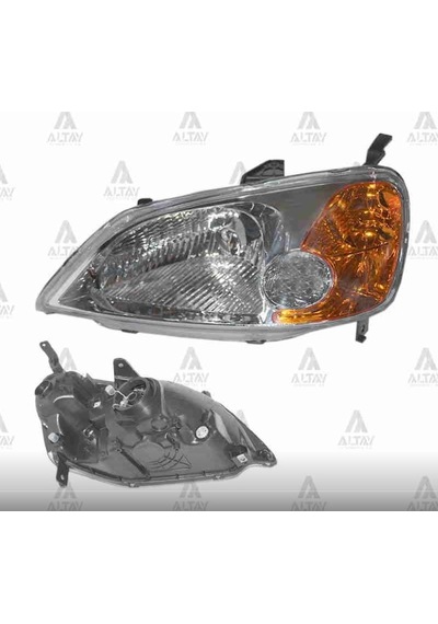 Esse Otomotiv  - Civic 01-03 Sedan Elektrikli Sol Far - DPO-217-1134L-LD-EM - 33151-S5A-G01