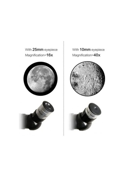 400 X 70 Mm Refrakter Teleskoplar 15x150x , Telefon Adaptörlü Reflex Karayı Düz Göstermekte
