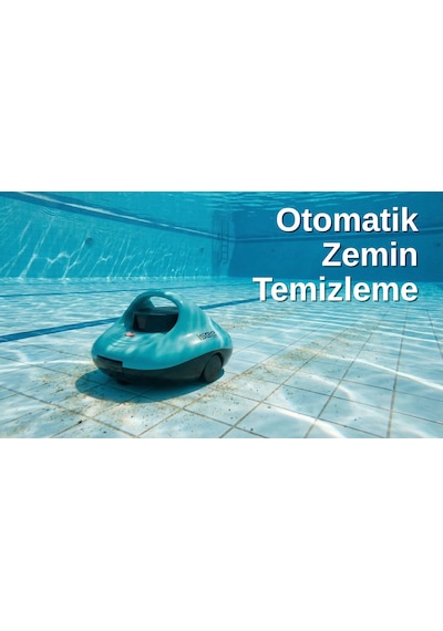 ISEE ROBOT otter Kablosuz Havuz Temizleme Robotu 80m² Şarjlı Çift Motor Otomatik Park