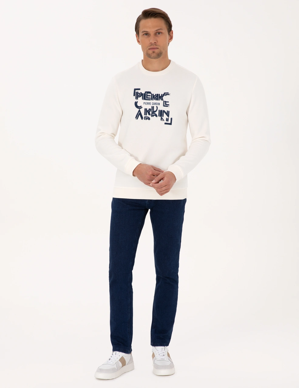 Pierre Cardin Erkek Ekru Sweatshirt 50313914-vr019 Ekru