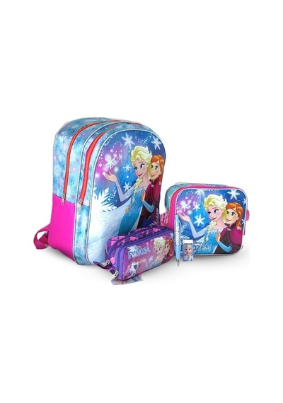 Orjinal Frozen Çanta-beslenme-kalem Kutu Set + Kalem Ve Silgi Karışık