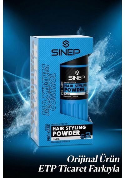 Sinep Toz Wax No:2 Extra Hold Mavi Blue Profesyonel Şekillendirme & Güçlü Tutuş 20 Gr