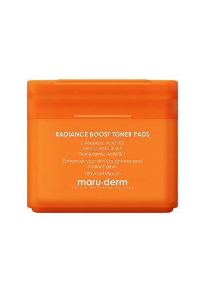 Maruderm Aydınlatıcı Ve Canlandırıcı Hidrojel Tonik Ped 100 Adet -l-ascorbic %3, Tranexamic %1, Ferulic %0.5