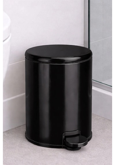 Cigo 3 Lt Banyo Mutfak Ofis Çelik Çöp Kovası - Siyah-7466
