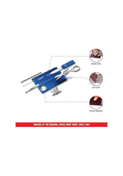 Victorinox Kamp 0.7322.T2 Swiss Card Lite Sapphire Çok Renkli