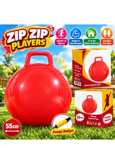 7080 Sarı Kırmızı Zıp Zıp Top Aklby-bsva58 Diğer
