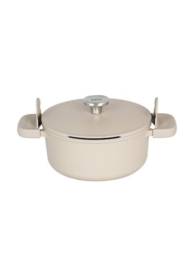 Berghoff Leo Phantom Yapışmaz Kapaklı Tencere Latte 24 Cm 8501449 Krem