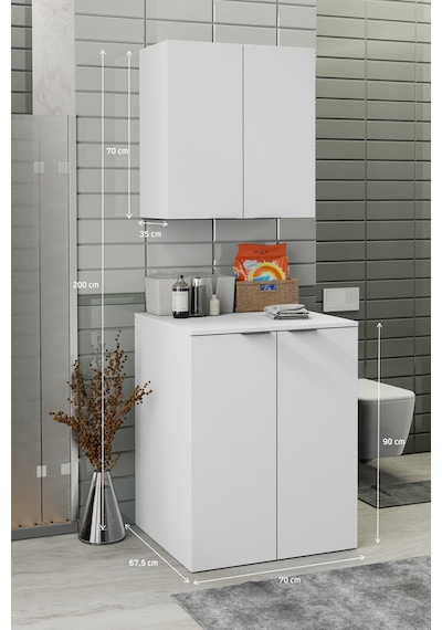 Biani Fix Arya Ve Loft Uyumlu Çamaşır Makinesi Dolabı Renk Mat Beyaz Biani Fix Arya Ve Loft Uyumlu Çamaşır Makinesi Dolabı Renk Mat Beyaz