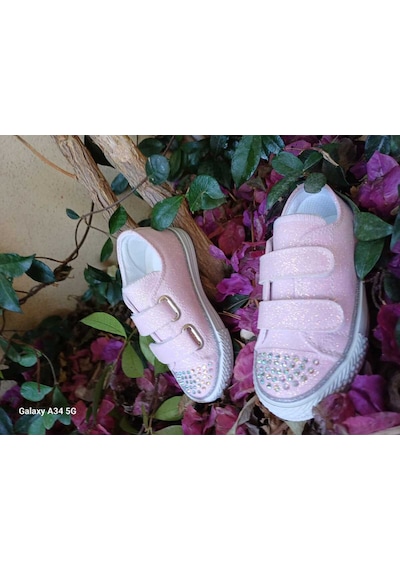 Scarpe Magiche Kız Çocuk Sneakers Pembe Ayakkabı 31-35 Numara Arası Işıksızdır Pembe