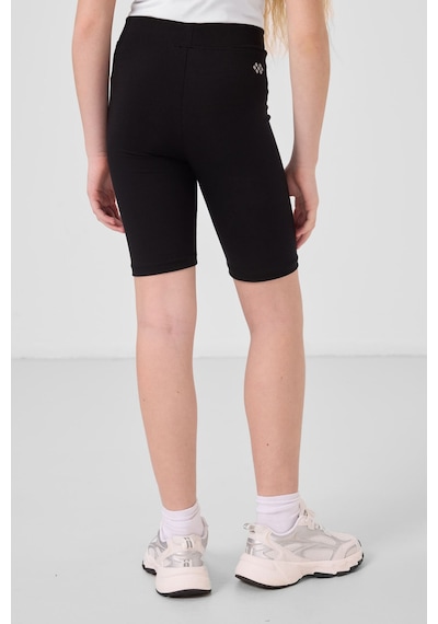 Tommylife Siyah Pamuklu Kısa Paça Standart Fit Basic Kız Çocuk Tayt - 75188 Siyah