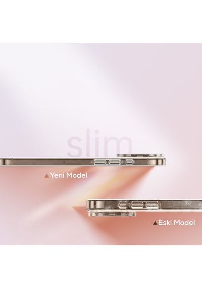 Apple Uyumlu iPhone 16 Pro Kılıf Kamera Standlı Ve Magsafe Özellikli Slim Estop Kapak Şeffaf