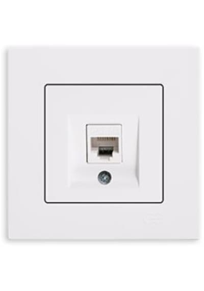 Günsan Eqona Tekli Data Prizi (RJ45 Cat6), Beyaz