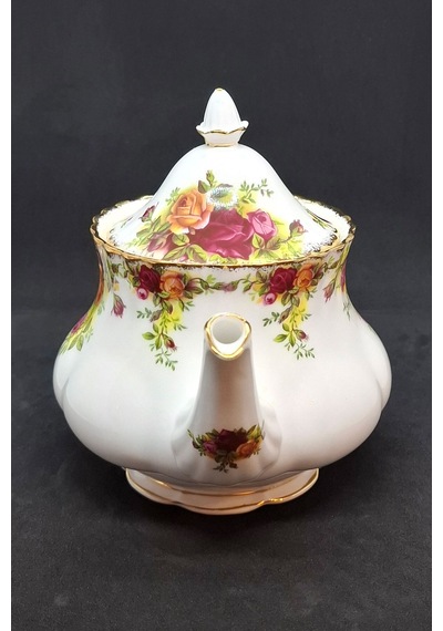 Old Country Roses Tombul Form Antika Porselen Çay/kahve Sunum Ürünü 820 Ml Büyük Boy Kırmızı