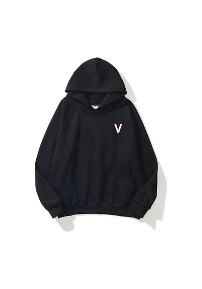 Startmore Unisex V Harfli Siyah Sweatshirt Siyah