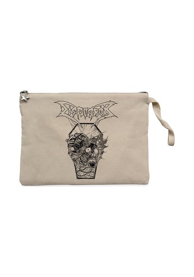 Dismember Skull Krem Clutch Astarlı Cüzdan / El Çantası Krem