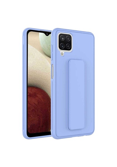 Samsung Uyumlu Galaxy A12 Kılıf Zore Qstand Kapak Lila