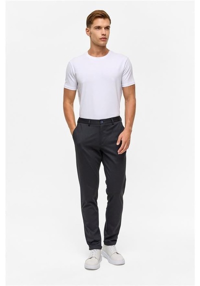 Süvari Lacivert Slim Armürlü Jogger Pantolon Lacivert