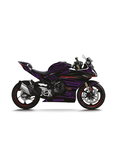 Cfmoto 450sr Technology Parçalı Kaplama Sticker Etiket Modeli Mor