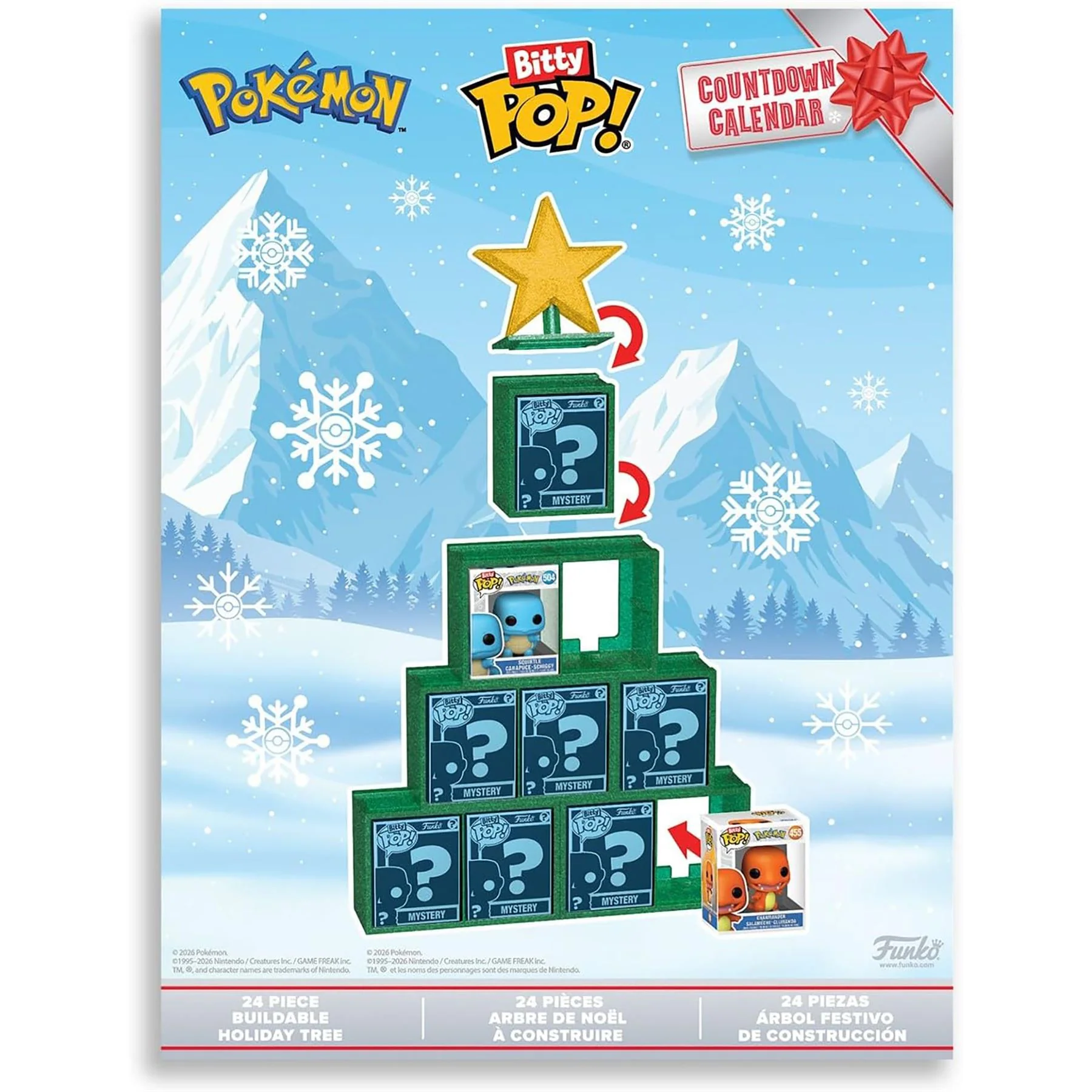Funko Pop Bitty Pokemon Bitty 24-day Countdown Advent Calendar 24 Bitty Collection Takvimi